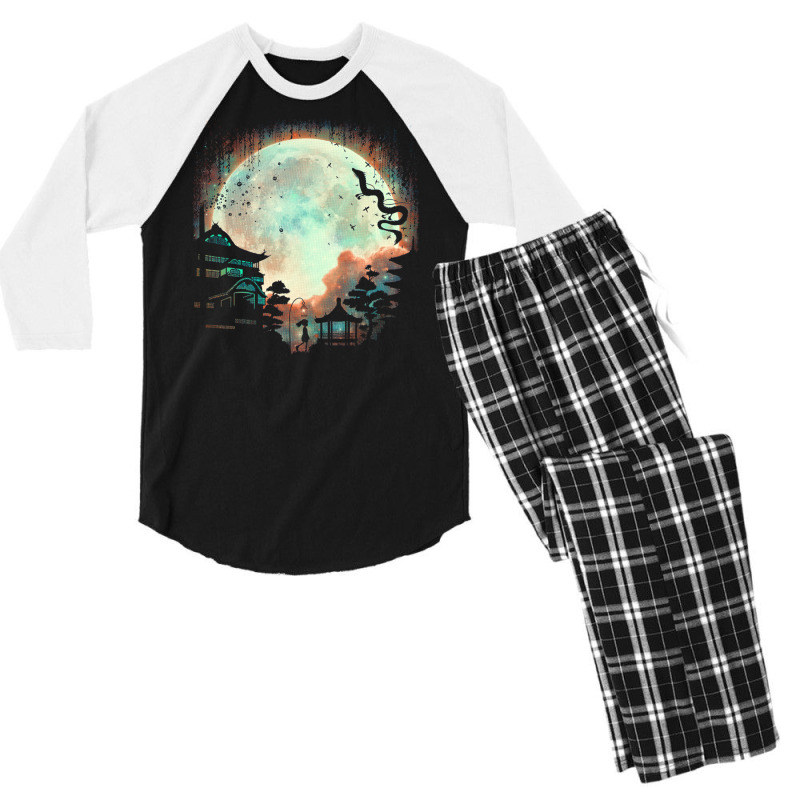 Thermal Moon Glow Men's 3/4 Sleeve Pajama Set by chrisnom | Artistshot