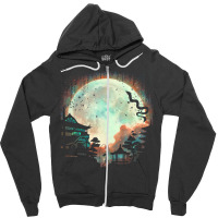 Thermal Moon Glow Zipper Hoodie | Artistshot