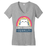 Equally Hate Women's V-neck T-shirt | Artistshot