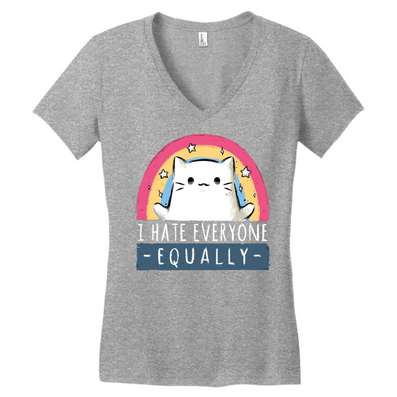 Equally Hate Women's V-Neck T-Shirt by chrisnom | Artistshot