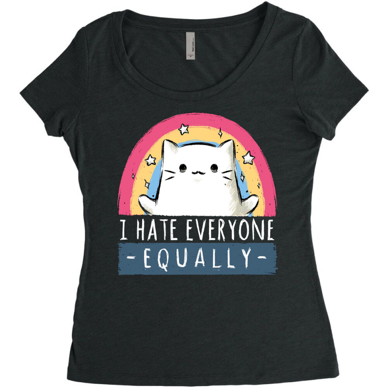 Equally Hate Women's Triblend Scoop T-shirt by chrisnom | Artistshot