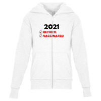 2021 Vaccinated (1) Youth Zipper Hoodie | Artistshot