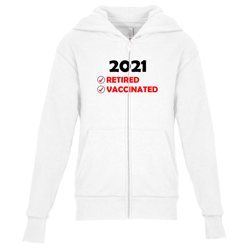 2021 Vaccinated (1) Youth Zipper Hoodie by banjarstore | Artistshot