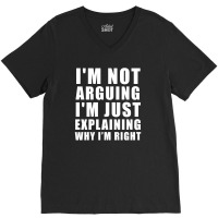 I'm Not Arguing I'm Just Explaining V-neck Tee | Artistshot