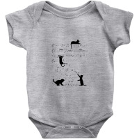 Cute Cat Kitty Playing Music Note Clef Musician Art Baby Bodysuit | Artistshot