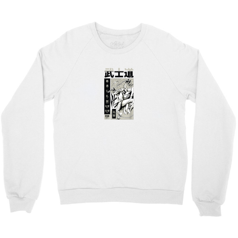 Japanese Samurai Warrior With Katana Sword Manga Samurai Crewneck Sweatshirt | Artistshot