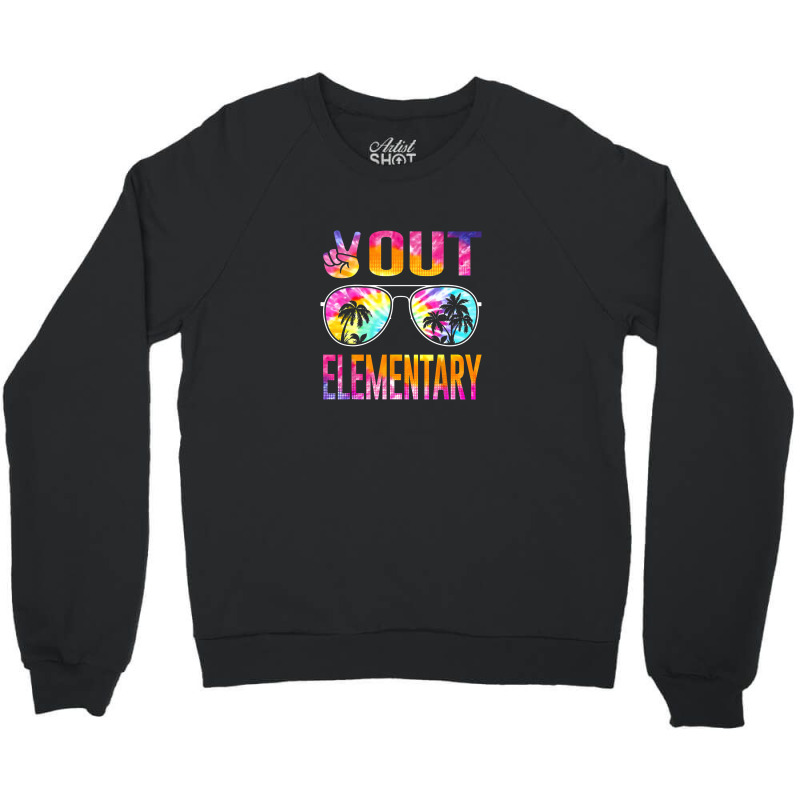 Last Day Of School Peace Out Elementary Teacher Kids Women Crewneck Sweatshirt | Artistshot