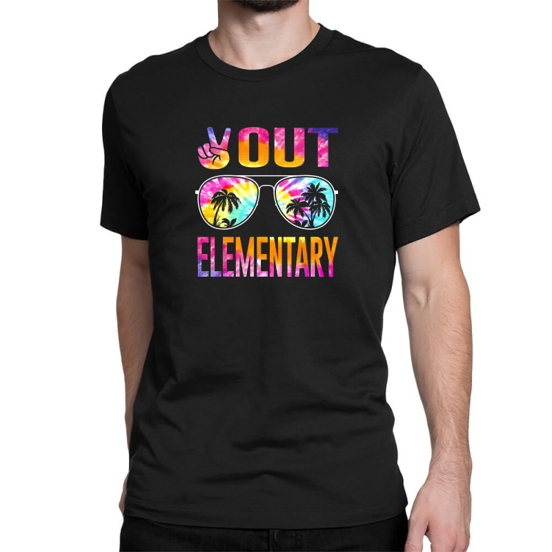 Last Day Of School Peace Out Elementary Teacher Kids Women Classic T-shirt | Artistshot