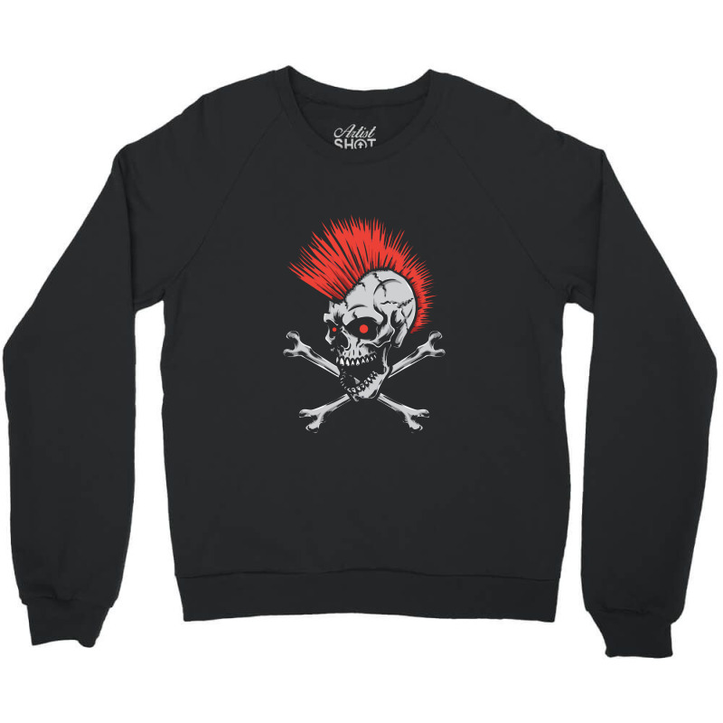 Punk Skull Crewneck Sweatshirt | Artistshot