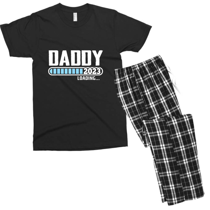 Mens New Dad 1st Time Dad Est 2023 Promoted To Daddy 2023 Father Men's T-shirt Pajama Set | Artistshot