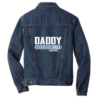 Mens New Dad 1st Time Dad Est 2023 Promoted To Daddy 2023 Father Men Denim Jacket | Artistshot