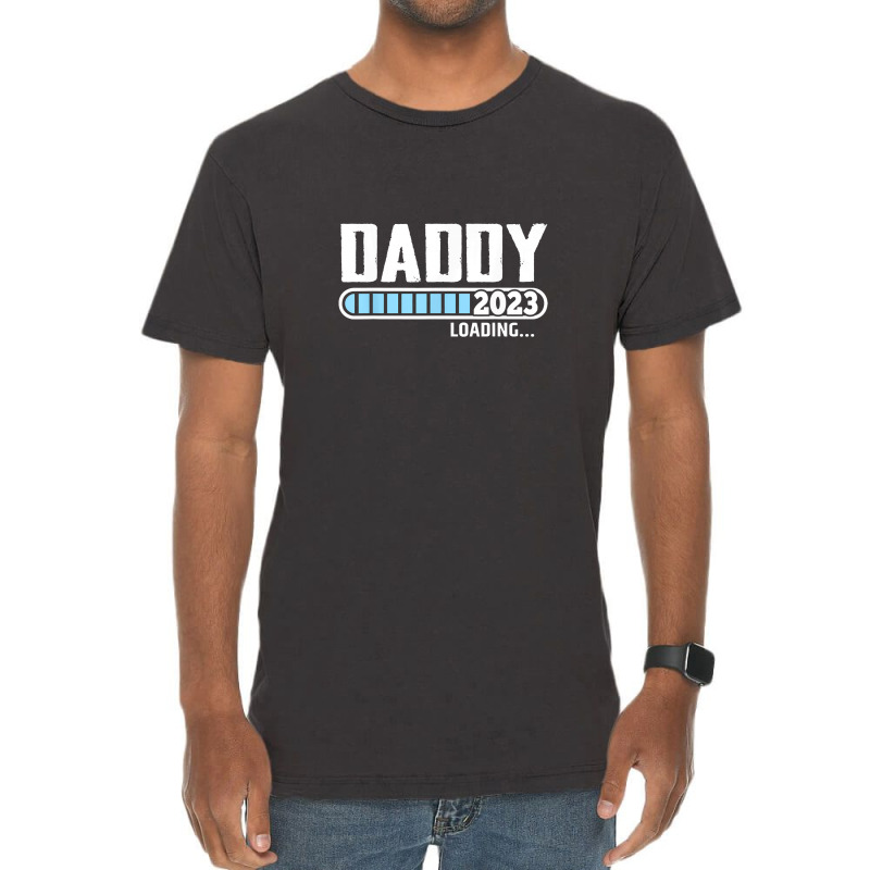 Mens New Dad 1st Time Dad Est 2023 Promoted To Daddy 2023 Father Vintage T-shirt | Artistshot