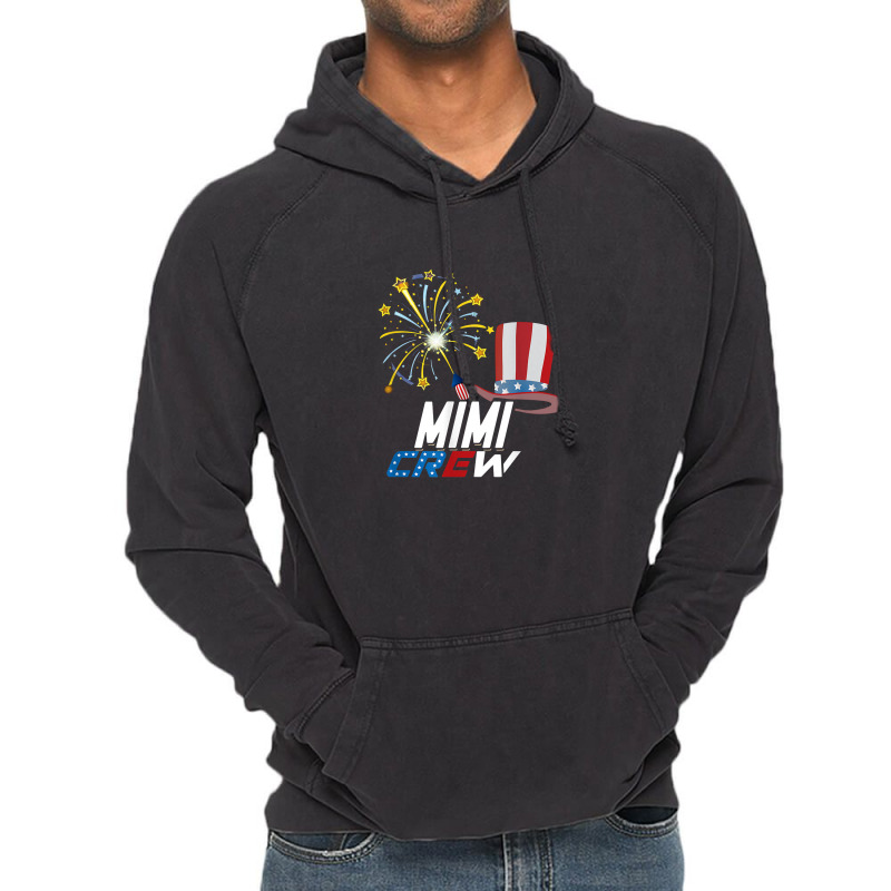 Mimi Crew 4th Of July Patriotic American Family Matching Vintage Hoodie | Artistshot