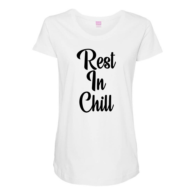 Rest In Chill Maternity Scoop Neck T-shirt by SuryanaShop | Artistshot