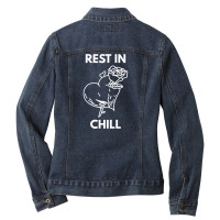 Rest In Chill Ladies Denim Jacket | Artistshot