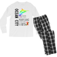 Ocean City Maryland White Marlin Capital Eastern Shore T Shirt Men's Long Sleeve Pajama Set | Artistshot