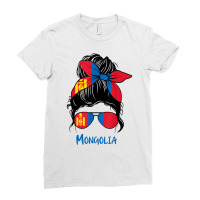 Mongolian Girl Mongolia Girl Mongol Woman Flag T Shirt Ladies Fitted T-shirt | Artistshot