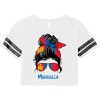 Mongolian Girl Mongolia Girl Mongol Woman Flag T Shirt Scorecard Crop Tee | Artistshot