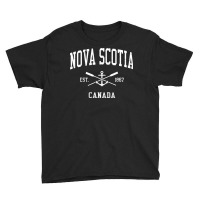 Nova Scotia Vintage Crossed Oars & Boat Anchor Sports Pullover Hoodie Youth Tee | Artistshot