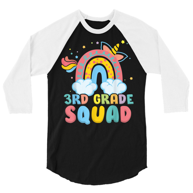 Rainbow Unicorn 3rd Grade Squad 3/4 Sleeve Shirt | Artistshot