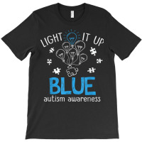 Light It Up Blue Autism Awareness Autistic Puzzle Piece T Shirt T-shirt | Artistshot