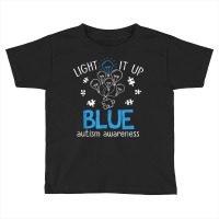 Light It Up Blue Autism Awareness Autistic Puzzle Piece T Shirt Toddler T-shirt | Artistshot