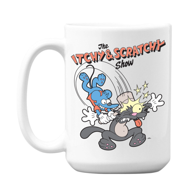 Us The Simpsons Itchy & Scratchy Hammer 01 Heather Grey H Pullover Hoo 15 Oz Coffee Mug | Artistshot