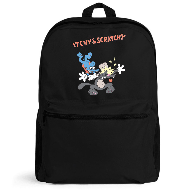 Us The Simpsons Itchy & Scratchy Hammer 01 Heather Grey H Pullover Hoo Backpack | Artistshot