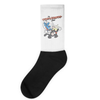 Us The Simpsons Itchy & Scratchy Hammer 01 Heather Grey H Pullover Hoo Socks | Artistshot