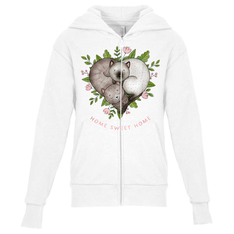 Home For Cat Is Colorful Happy Kitten Feline Lovers T Shirt Youth Zipper Hoodie | Artistshot