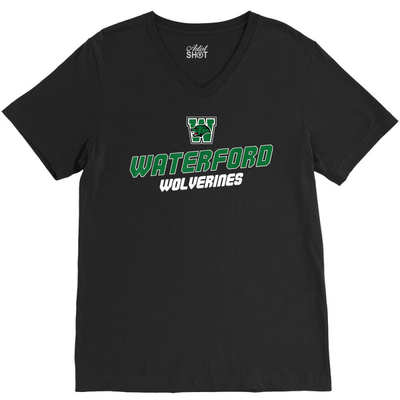 Waterford Union High School Wolverines T Shirt V-neck Tee | Artistshot