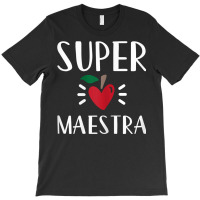 Womens Spanish Teacher Super Maestra Playera Bilingual Teacher T Shirt T-shirt | Artistshot