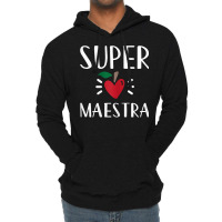 Womens Spanish Teacher Super Maestra Playera Bilingual Teacher T Shirt Lightweight Hoodie | Artistshot