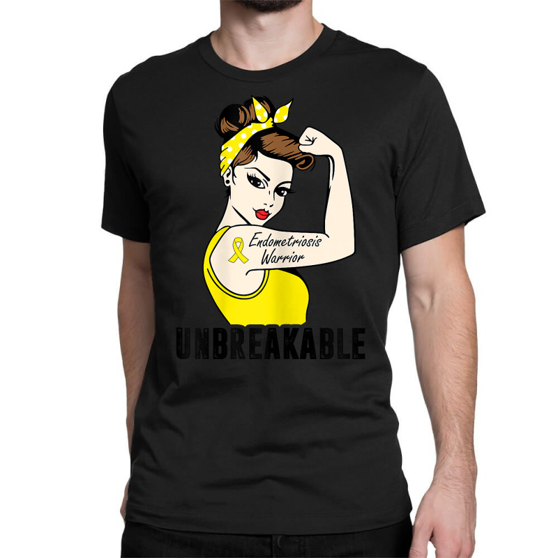 Womens Endometriosis Warrior Unbreakable T Shirt Awareness Gift T Shir Classic T-shirt | Artistshot