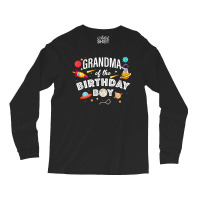 Grandma Of The Birthday Boy Astronaut Space Theme Park T Shirt Long Sleeve Shirts | Artistshot