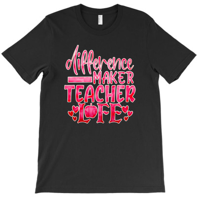 Difference Maker Teacher Life T-shirt Designed By Devart