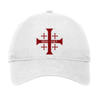 Crusader Christianity Deus Vult God Will Adjustable Cap | Artistshot