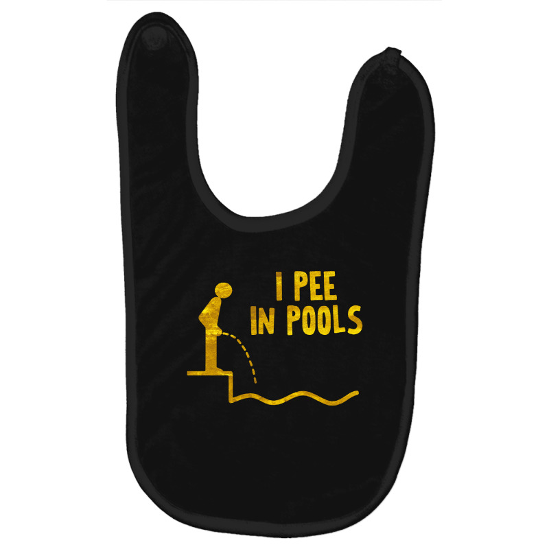 I Pee In Pools Baby Bibs | Artistshot