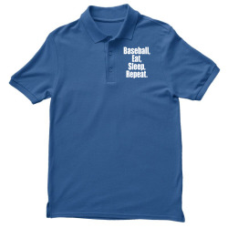 Eat Sleep Baseball Repeat Funny Men's Polo Shirt | Artistshot