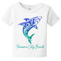 Panama City Beach Fl Shark Scuba Diving Surfer Florida Surf Baby Tee | Artistshot