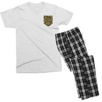 Cheetah Print Pocket Men's T-shirt Pajama Set | Artistshot