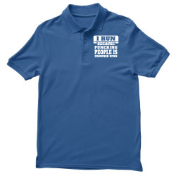 I Run Because Punching People Is Frowned Upon Men's Polo Shirt | Artistshot