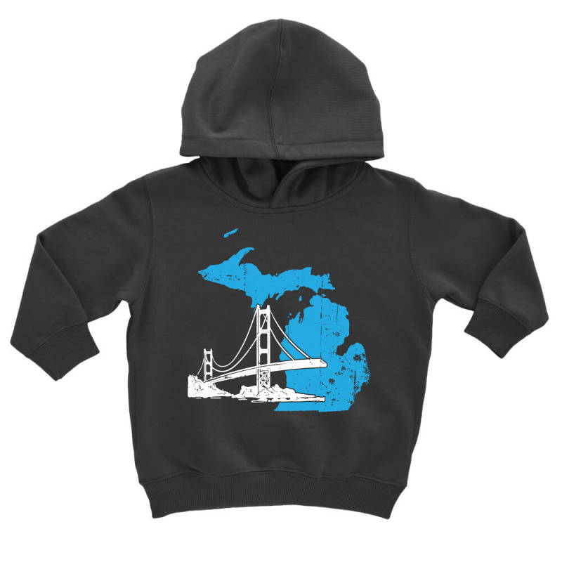 Great Lakes Shaped Men Women Summer Michigan Mackinac Bridge Pullover Toddler Hoodie by erinlorrai | Artistshot