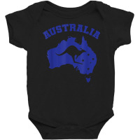 Australia With Kangaroo And Map T Shirt Baby Bodysuit | Artistshot