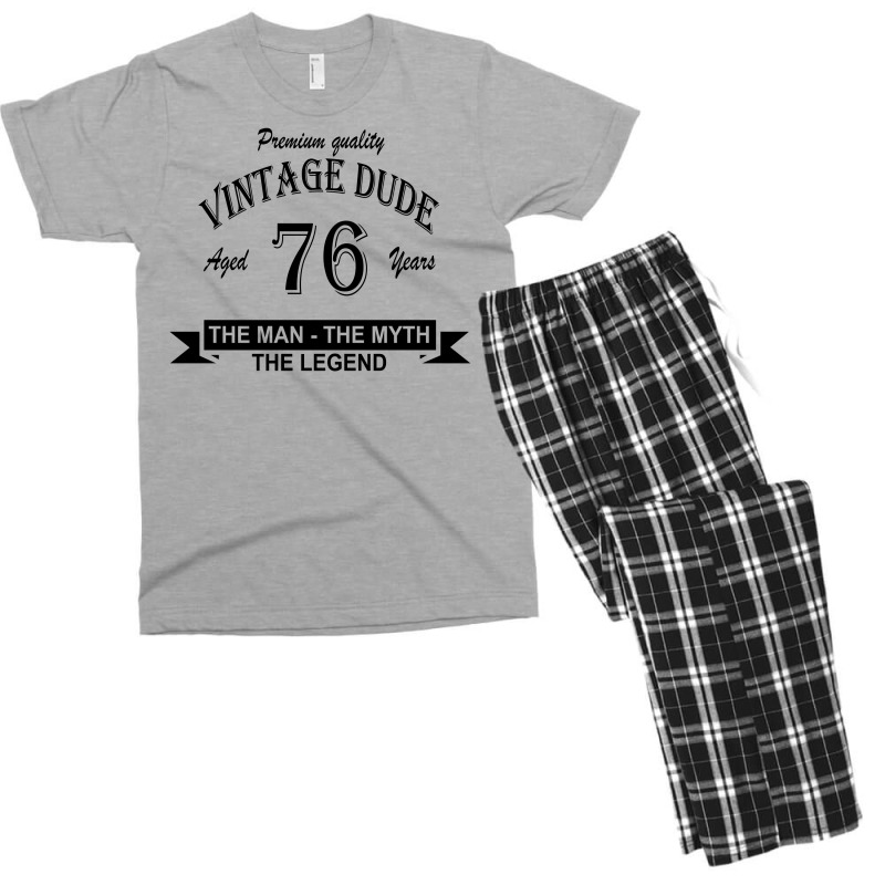 Aged 76 Years Men's T-shirt Pajama Set | Artistshot