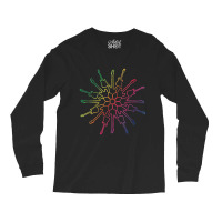 Colored Kaleidoscope Pattern Electric Guitar Gift Long Sleeve Shirts | Artistshot