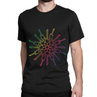 Colored Kaleidoscope Pattern Electric Guitar Gift Classic T-shirt | Artistshot