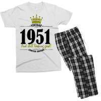Vintage 1951 And Still Looking Good Men's T-shirt Pajama Set | Artistshot