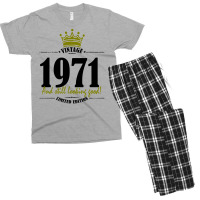Vintage 1971 And Still Looking Good Men's T-shirt Pajama Set | Artistshot