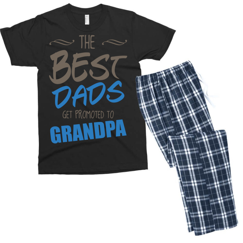 Great Dads Get Promoted To Grandpa Men's T-shirt Pajama Set | Artistshot